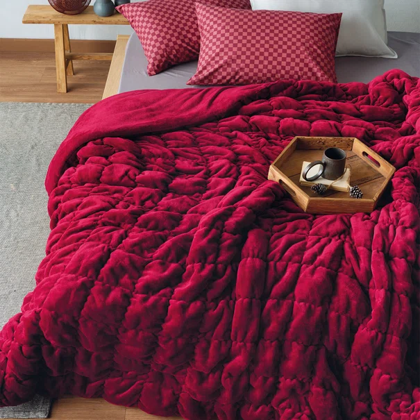 Κουβερτοπάπλωμα Υπέρδιπλο (220x240) Kentia Stylish Marshmallow 05 Bordo