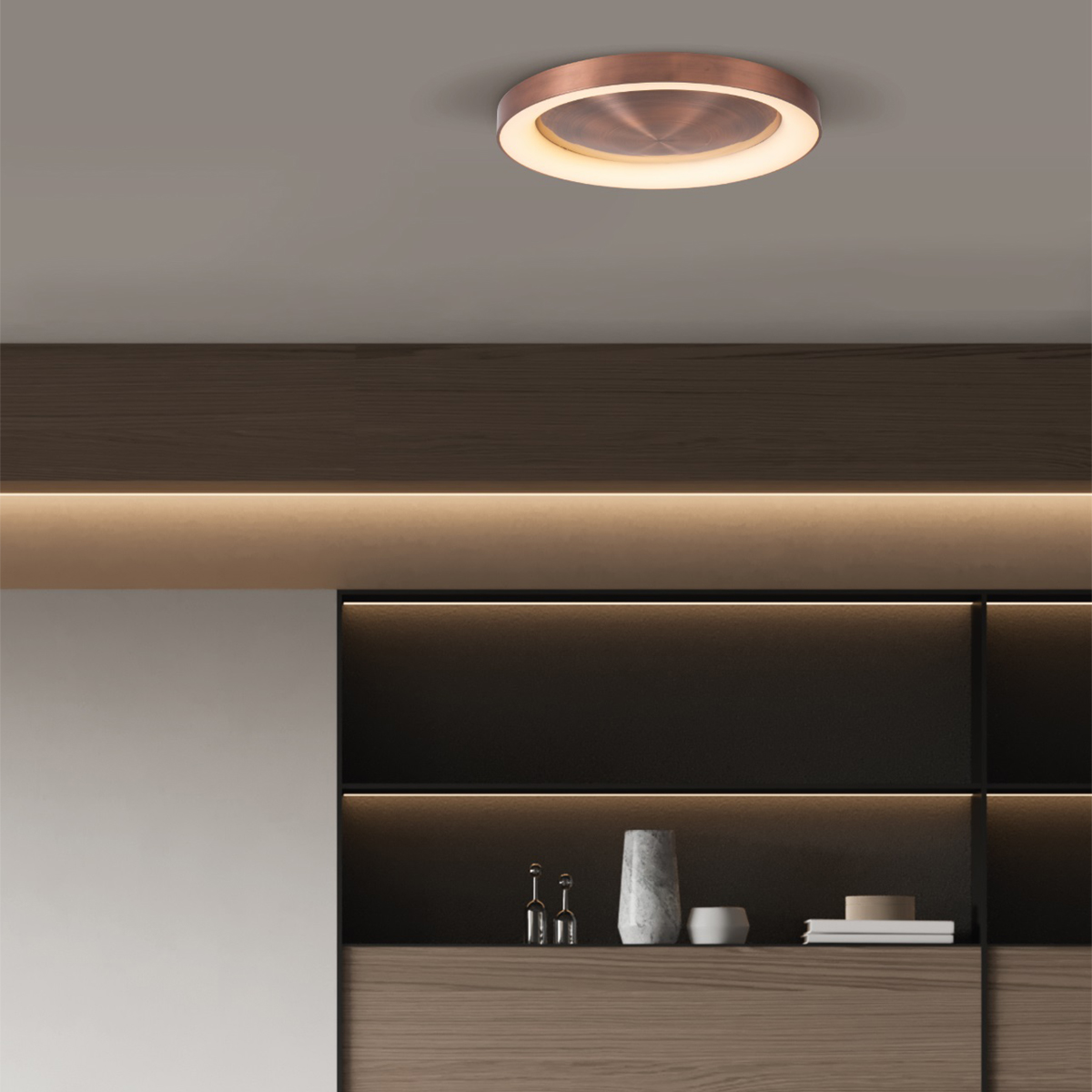 Φωτιστικό Πλαφονιέρα LED Dimmable Homelighting Amaya 77-8161 Copper