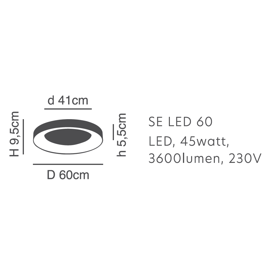 Φωτιστικό Πλαφονιέρα Led Dimmable Homelighting Amaya 77-8161 Copper Φωτιστικά Οροφής Spitishop