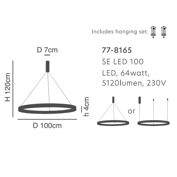 Φωτιστικό Οροφής LED Dimmable Homelighting Amarylis 77-8165 Aluminium