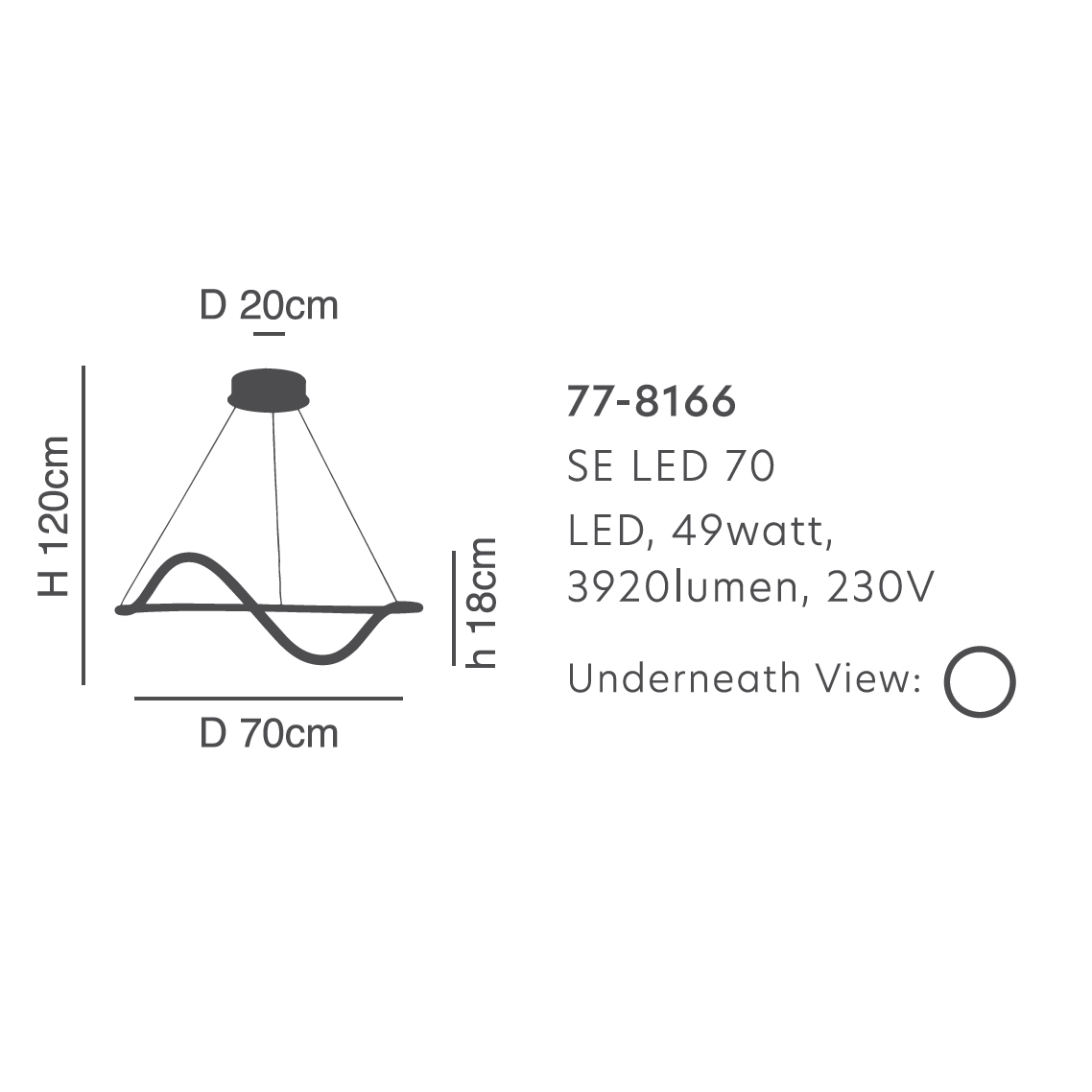 Φωτιστικό Οροφής Led Homelighting Krishna 77-8166 Black Φωτιστικά Κρεμαστά Spitishop