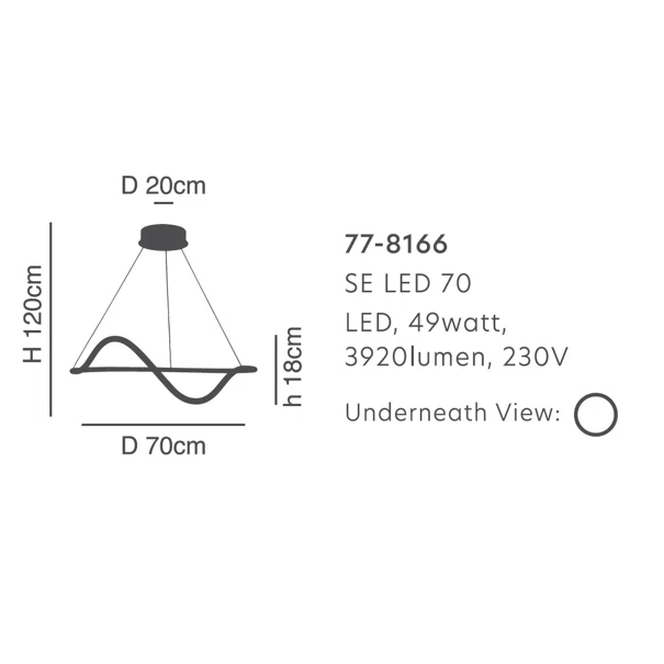 Φωτιστικό Οροφής LED Homelighting Krishna 77-8166 Black