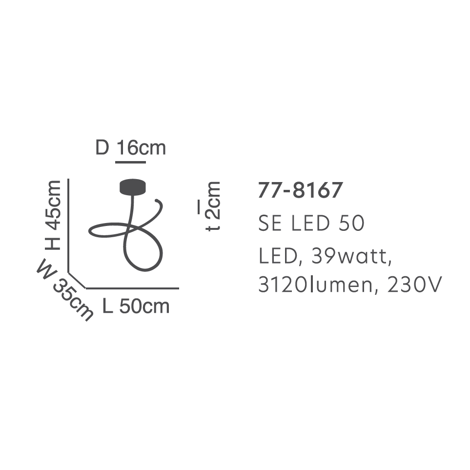 Φωτιστικό Οροφής Led Homelighting Krishna 77-8167 Black Φωτιστικά Κρεμαστά Spitishop
