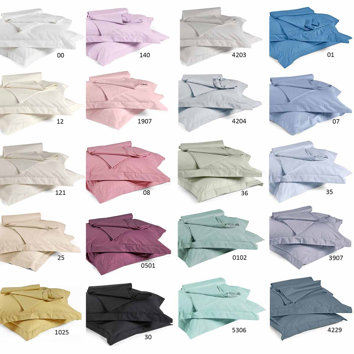 Ζεύγος Μαξιλαροθήκες Oxford (55x75) Kentia True Colors 4204-Light Grey