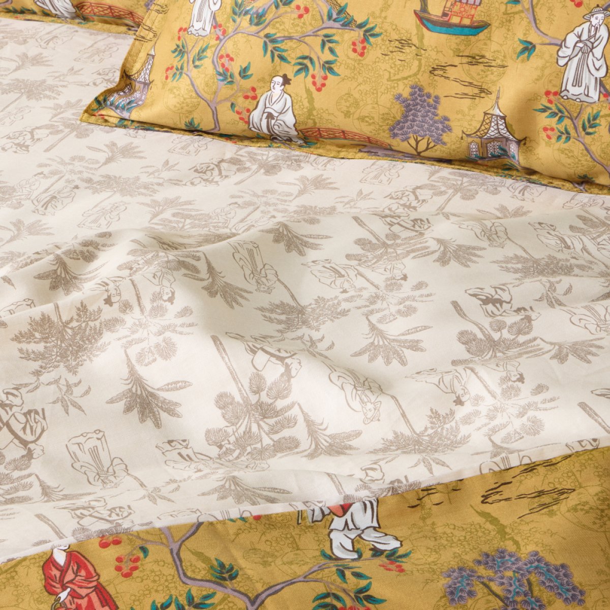 Παπλωματοθήκη King Size (Σετ 260x240) 2 Όψεων Kentia Ugetsu 41