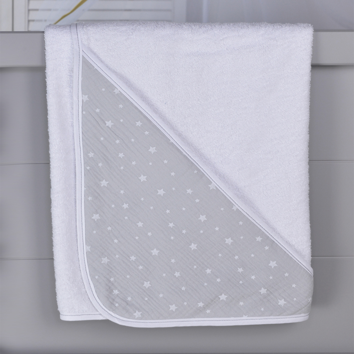 Βρεφική Κάπα Baby Oliver Muslin Grey 370 Βρεφικά Προίκα Μωρού Κάπες Βρεφικές Spitishop