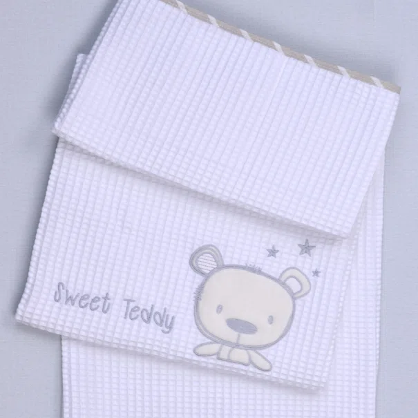 Κουβέρτα Πικέ Κούνιας (100x140) Baby Oliver Sweet Teddy 350