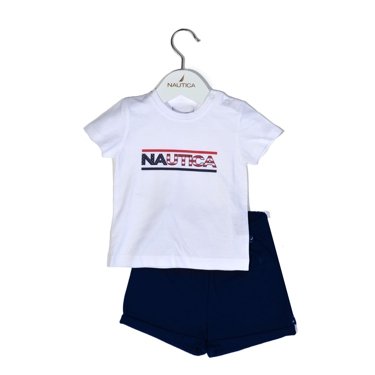 Βρεφικά Ρούχα (Σετ 2τμχ) Nautica White - Navy