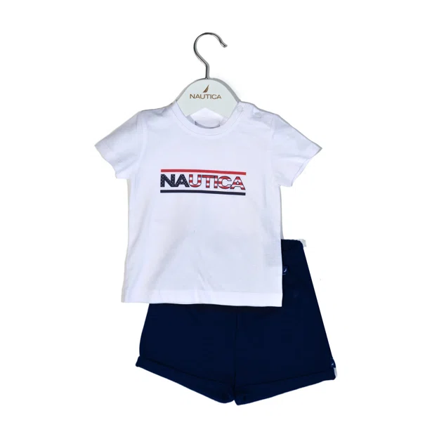 Βρεφικά Ρούχα (Σετ 2τμχ) Nautica White - Navy