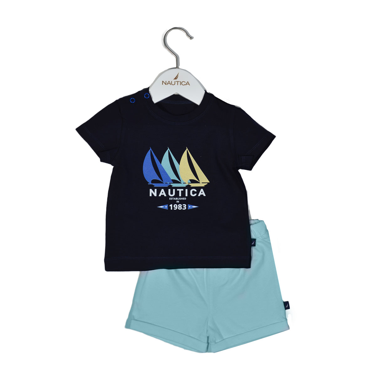 Βρεφικά Ρούχα (Σετ 2Τμχ) Nautica Navy - Mint Ένδυση Παιδική Βρεφική Σπιτιού Ρουχαλάκια Spitishop