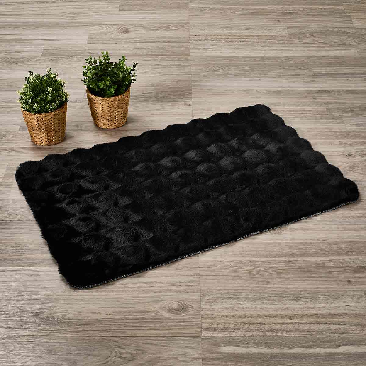Πατάκι Γούνινο (60x90) Whitegg Pat35-1 Black