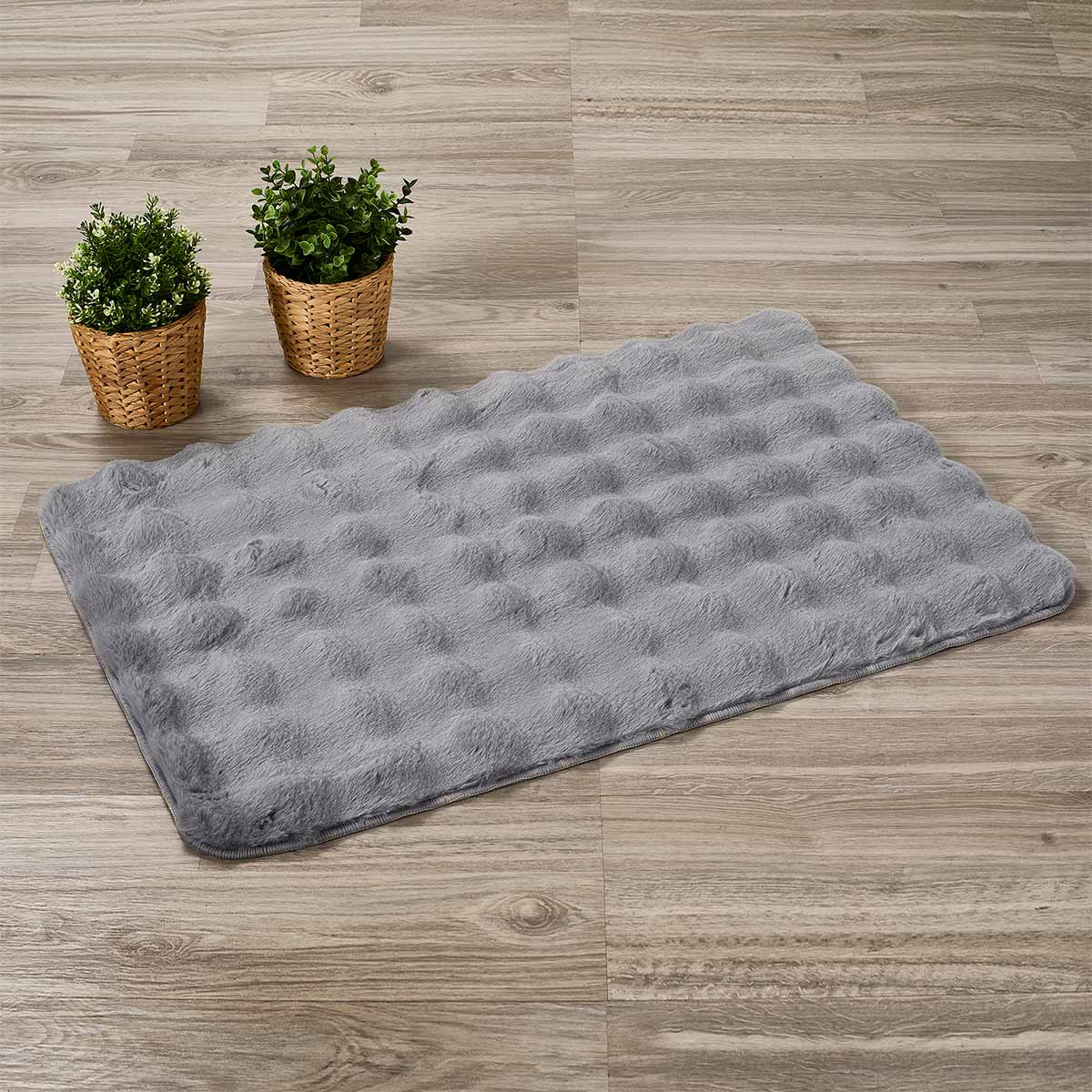 Πατάκι Γούνινο (60X90) Whitegg Pat35-3 Grey Χαλιά Πατάκια Εσωτερικού Χώρου Spitishop
