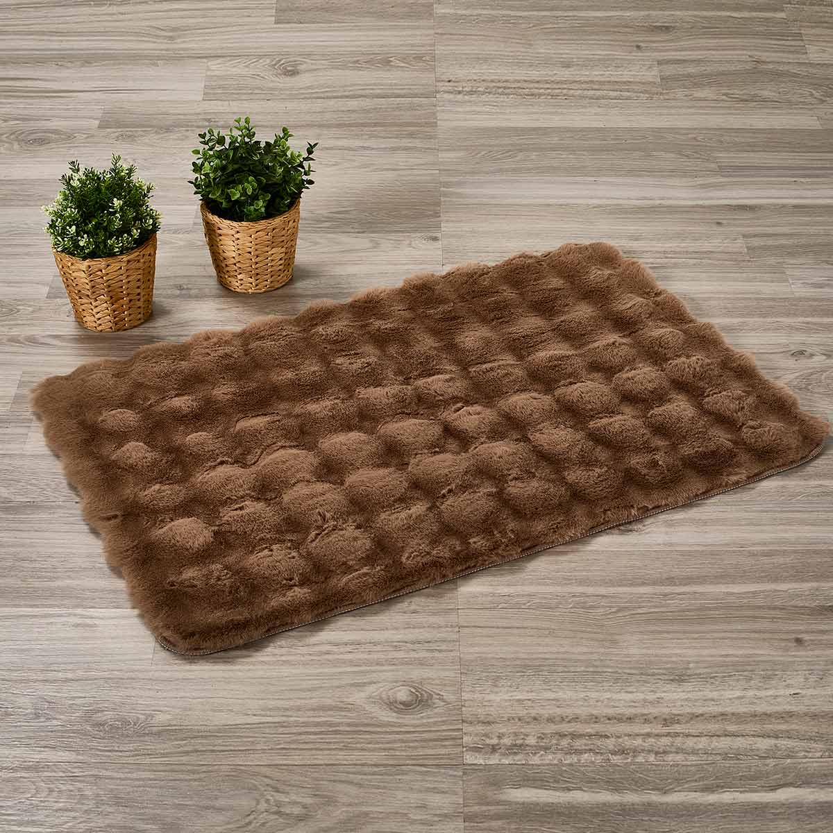 Πατάκι Γούνινο (60X90) Whitegg Pat35-4 Brown Χαλιά Πατάκια Εσωτερικού Χώρου Spitishop