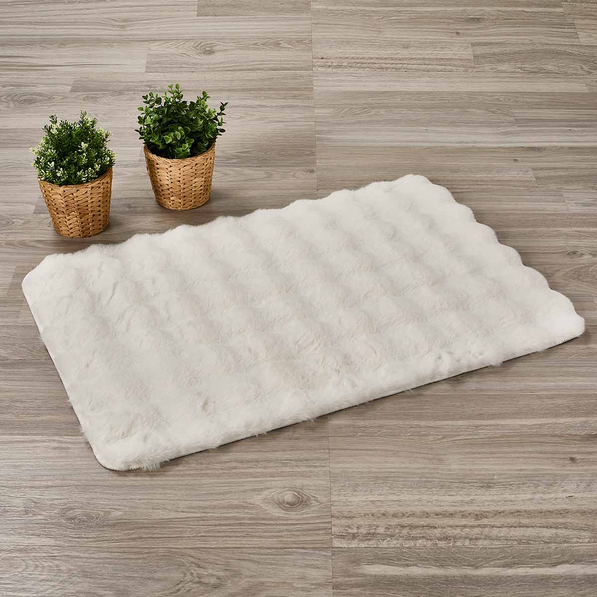 Πατάκι Γούνινο (60X90) Whitegg Pat35-5 White Χαλιά Πατάκια Εσωτερικού Χώρου Spitishop