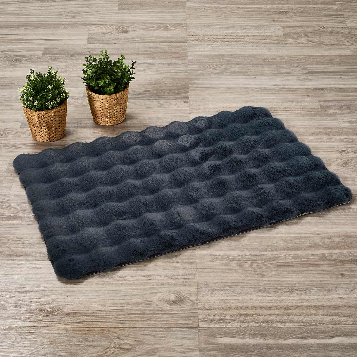 Χαλί Διαδρόμου Γούνινο (60x150) Whitegg Pat35-2 Dark Grey