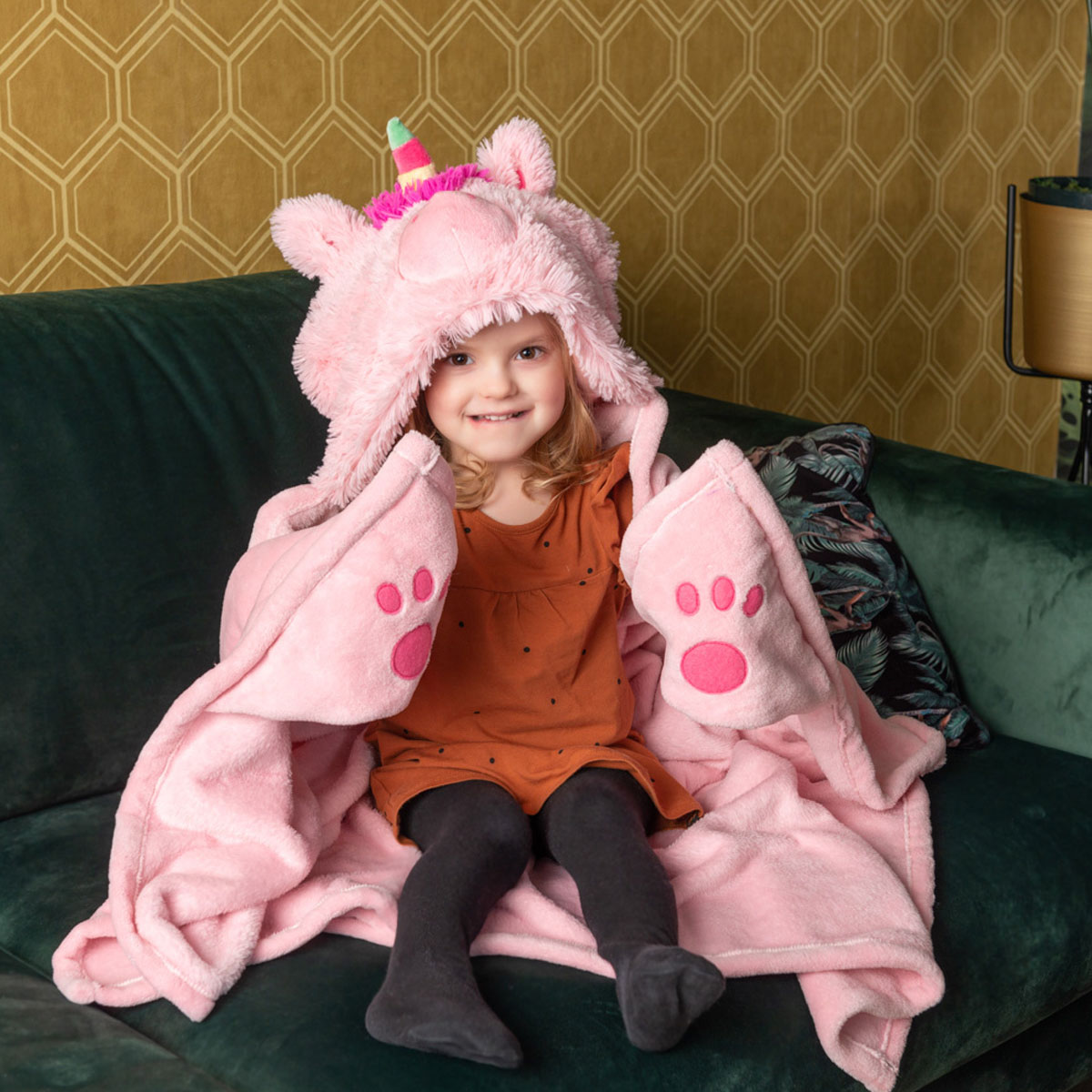 Κουβέρτα Fleece Με Κουκούλα (130x100) Cozy Noxxiez Unicorn NX-BL822