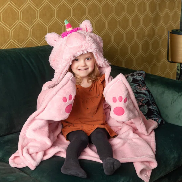 Κουβέρτα Fleece Με Κουκούλα (130x100) Cozy Noxxiez Unicorn NX-BL822