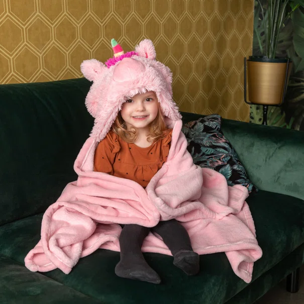 Κουβέρτα Fleece Με Κουκούλα (130x100) Cozy Noxxiez Unicorn NX-BL822