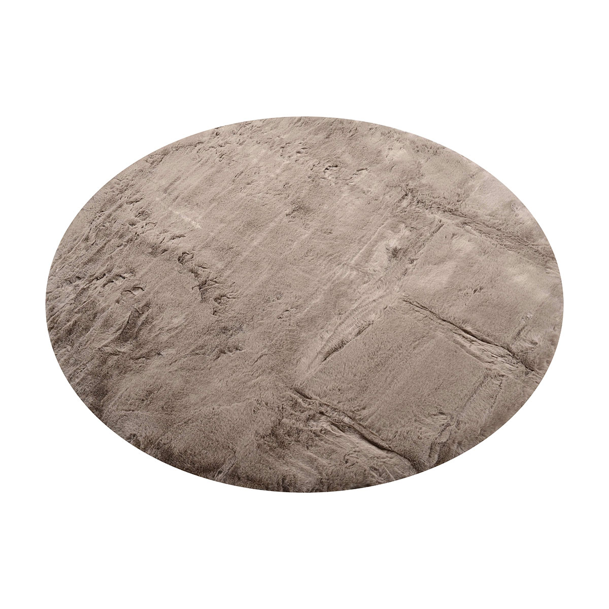 Στρογγυλό Χαλί Γούνινο (Φ160) Polcarpet Rabbit Beige Χαλιά Σαλονιού Χειμερινά Μονόχρωμα Spitishop