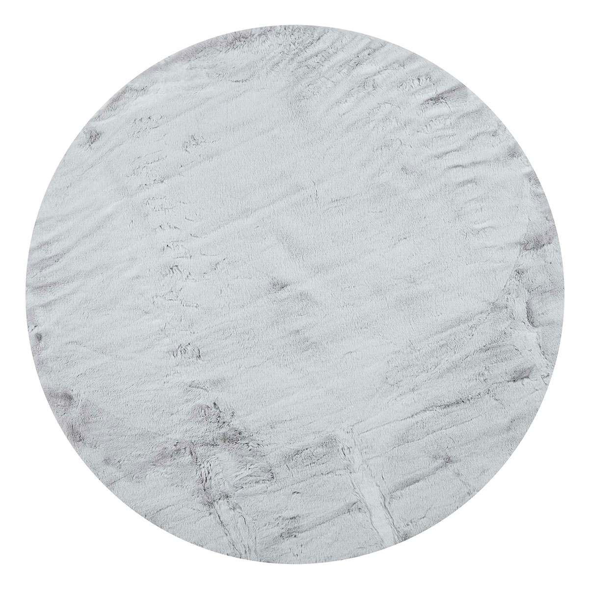 Στρογγυλό Χαλί Γούνινο (Φ100) Polcarpet Rabbit Silver