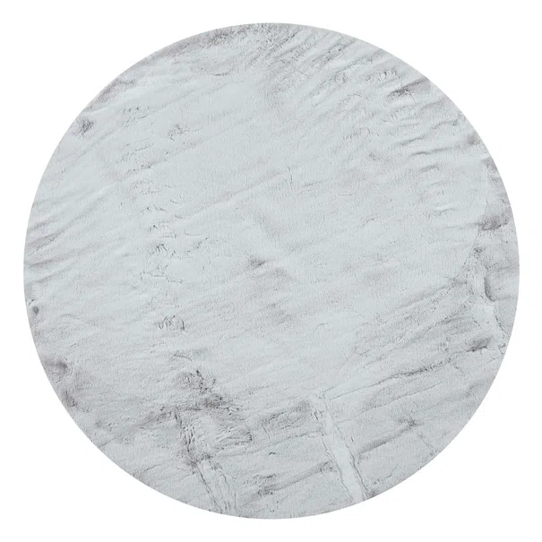 Στρογγυλό Χαλί Γούνινο (Φ100) Polcarpet Rabbit Silver