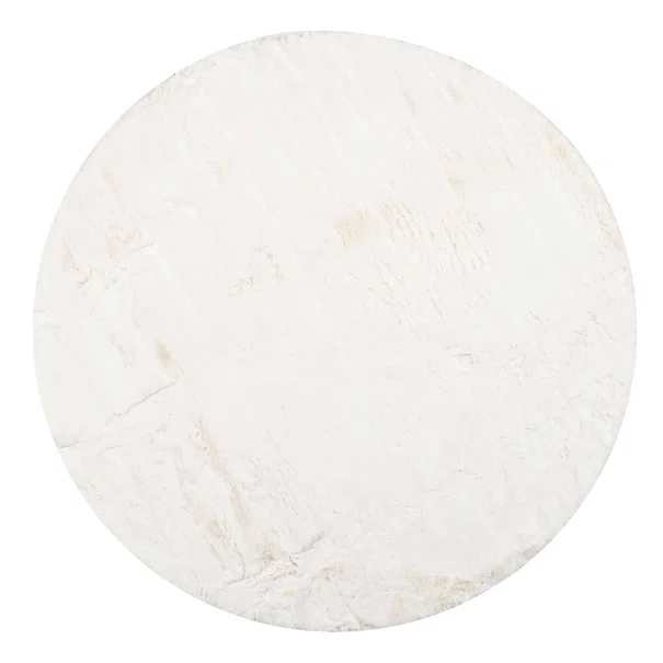 Στρογγυλό Χαλί Γούνινο (Φ160) Polcarpet Rabbit White