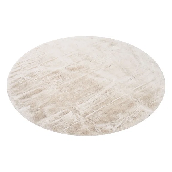 Στρογγυλό Χαλί Γούνινο (Φ160) Polcarpet Rabbit Ivory