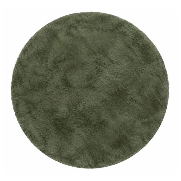 Στρογγυλό Χαλί Γούνινο (Φ160) Polcarpet Rabbit Green