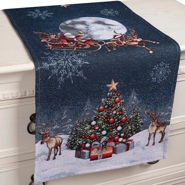 Χριστουγεννιάτικη Τραβέρσα (40x150) Silk Fashion Blue Moon