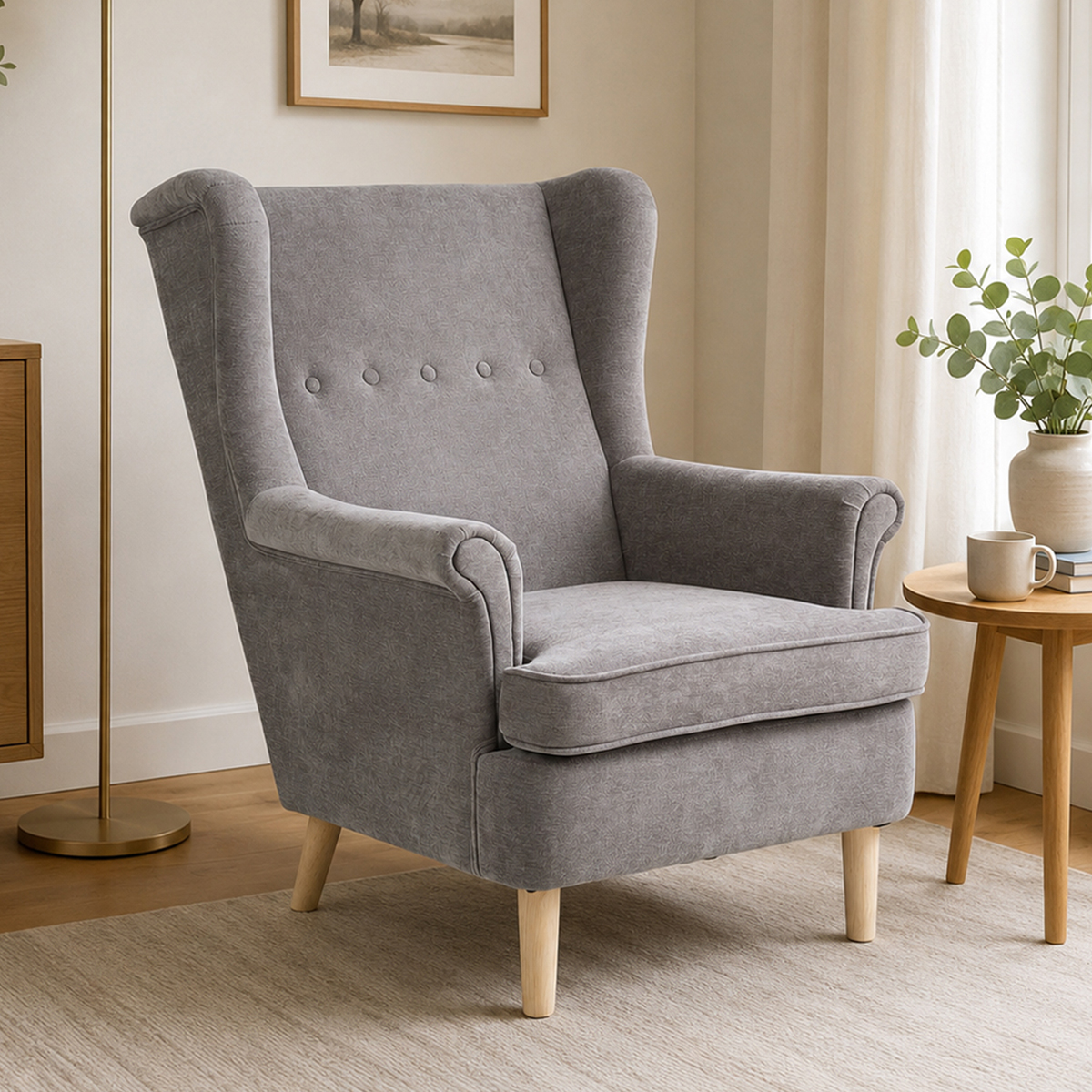 Πολυθρόνα (91X79X103) Spitishop Kensington Grey Έπιπλα Σαλονιού Πολυθρόνες Spitishop
