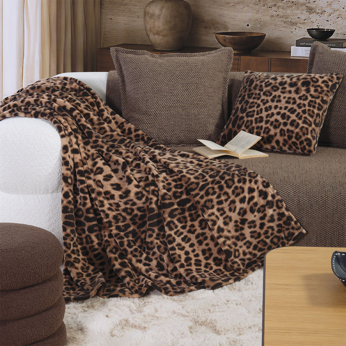 Κουβέρτα Καναπέ Fleece (130x180) Nef-Nef Homeware Cheetar