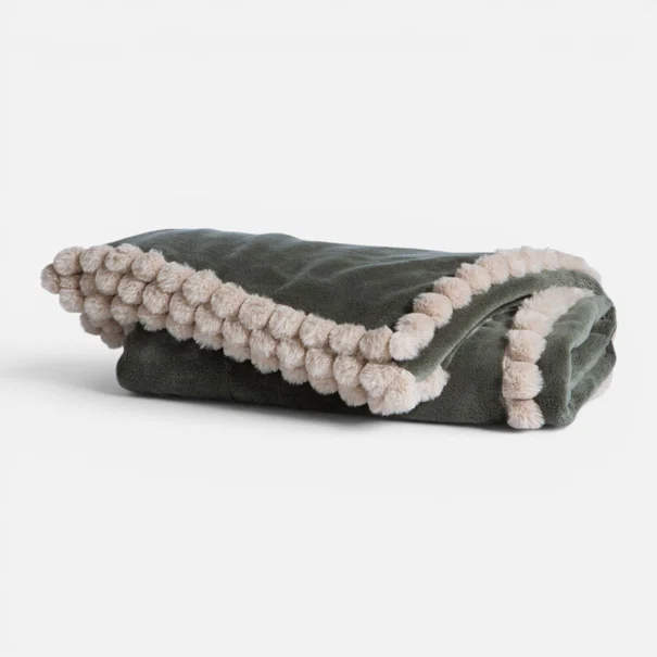 Κουβέρτα Καναπέ Fleece (130x180) Nef-Nef Homeware Pompozia Green