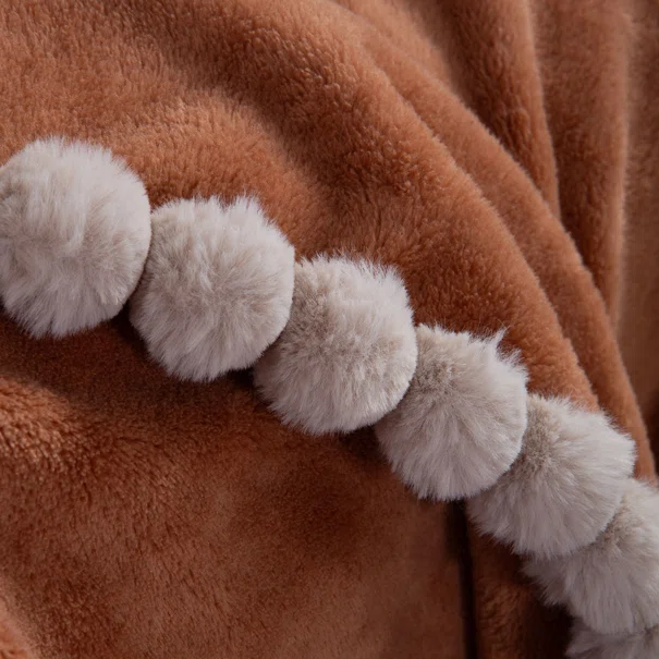 Κουβέρτα Καναπέ Fleece (130x180) Nef-Nef Homeware Pompozia Camel