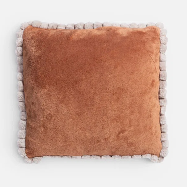 Διακοσμητικό Μαξιλάρι Fleece (45x45) Nef-Nef Homeware Pompozia Camel