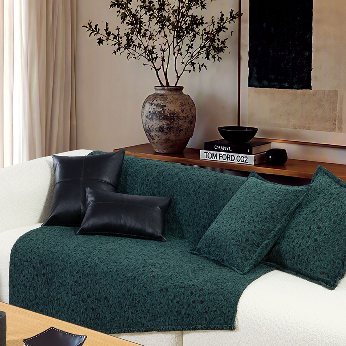 Ριχτάρι Καναπέ Διθέσιου (170x250) Nef-Nef Homeware Leopard Green