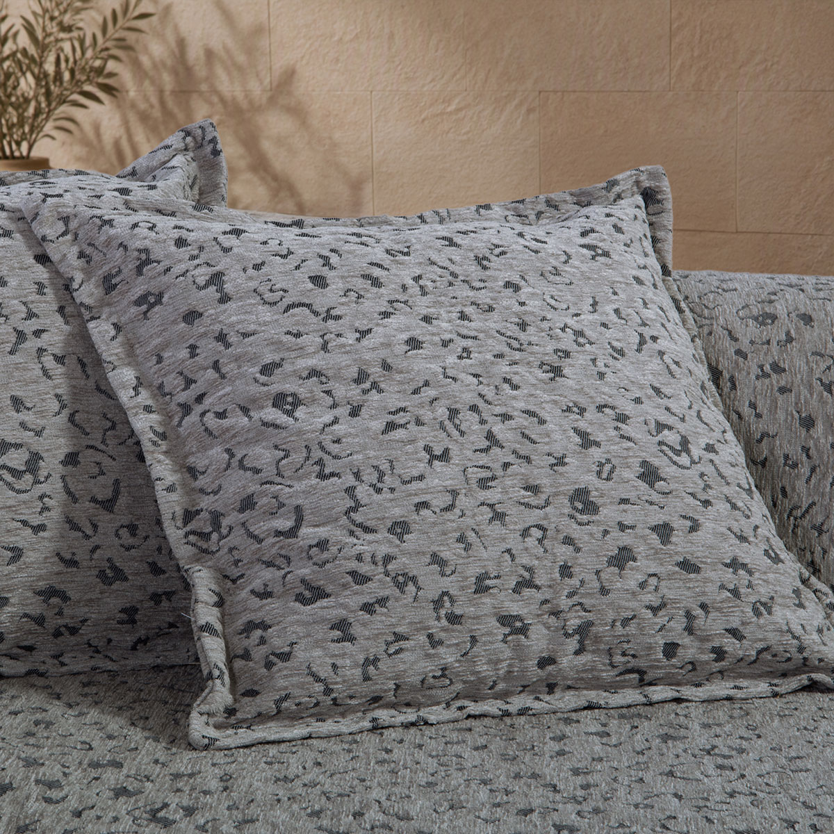 Διακοσμητικό Μαξιλάρι (50x50) Nef-Nef Homeware Leopard Grey