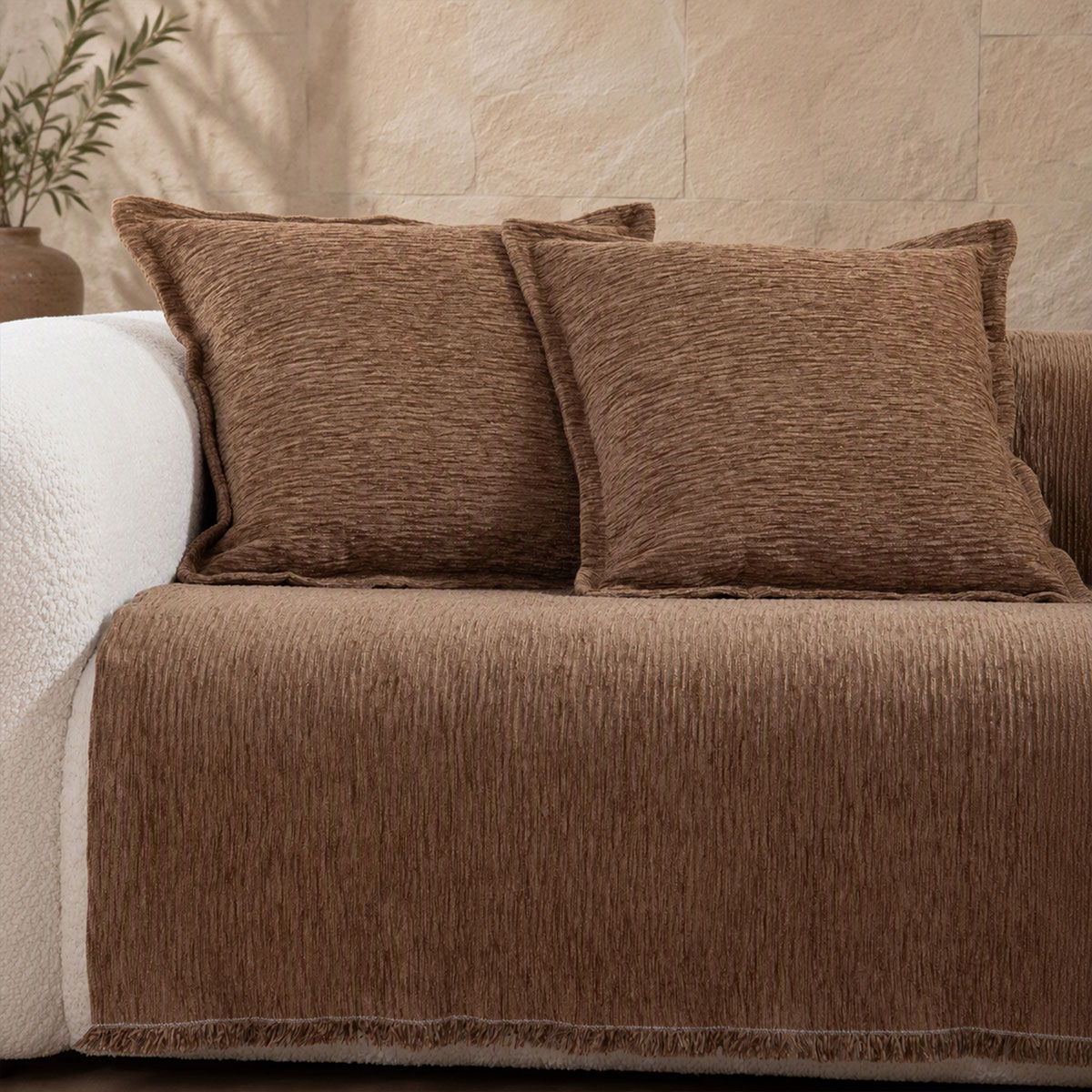 Διακοσμητικό Μαξιλάρι (50x50) Nef-Nef Homeware Venezia Brown