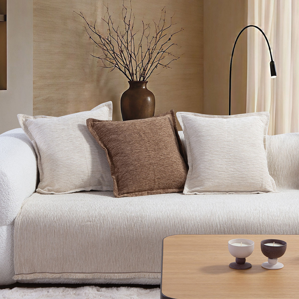 Ριχτάρι Καναπέ Τριθέσιου (170x300) Nef-Nef Homeware Venezia Ecru