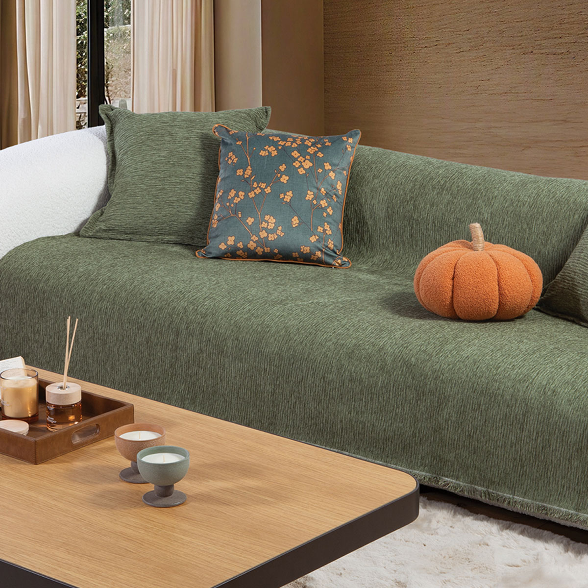 Ριχτάρι Καναπέ Τριθέσιου (170x300) Nef-Nef Homeware Venezia Green