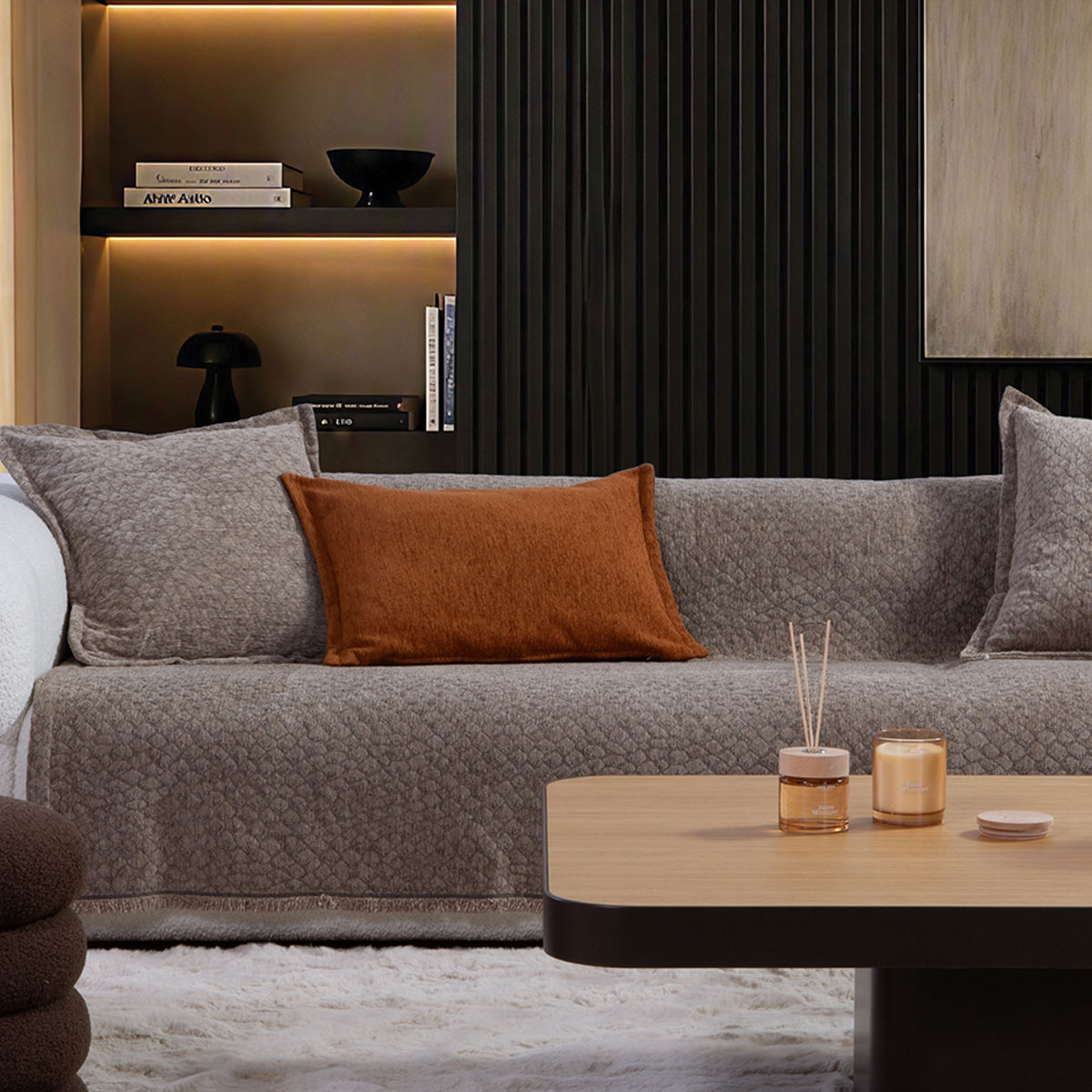 Ριχτάρι Καναπέ Τριθέσιου (170x300) Nef-Nef Homeware Decore Beige