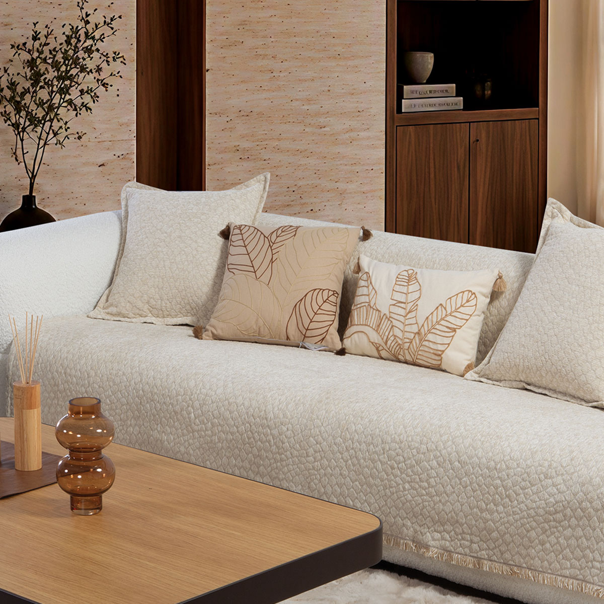Ριχτάρι Καναπέ Διθέσιου (170x250) Nef-Nef Homeware Decore Ecru