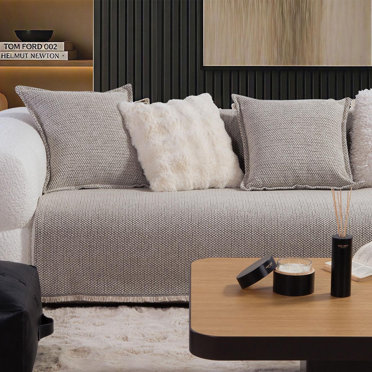 Ριχτάρι Καναπέ Διθέσιου (170x250) Nef-Nef Homeware Brooklyn 26 Ecru