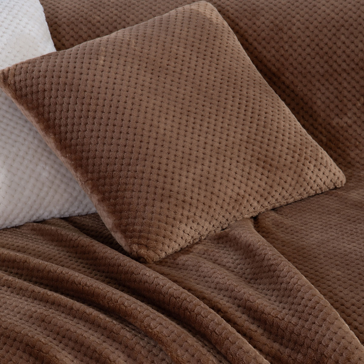 Διακοσμητικό Μαξιλάρι Fleece (45x45) Nef-Nef Homeware Edinber Beige