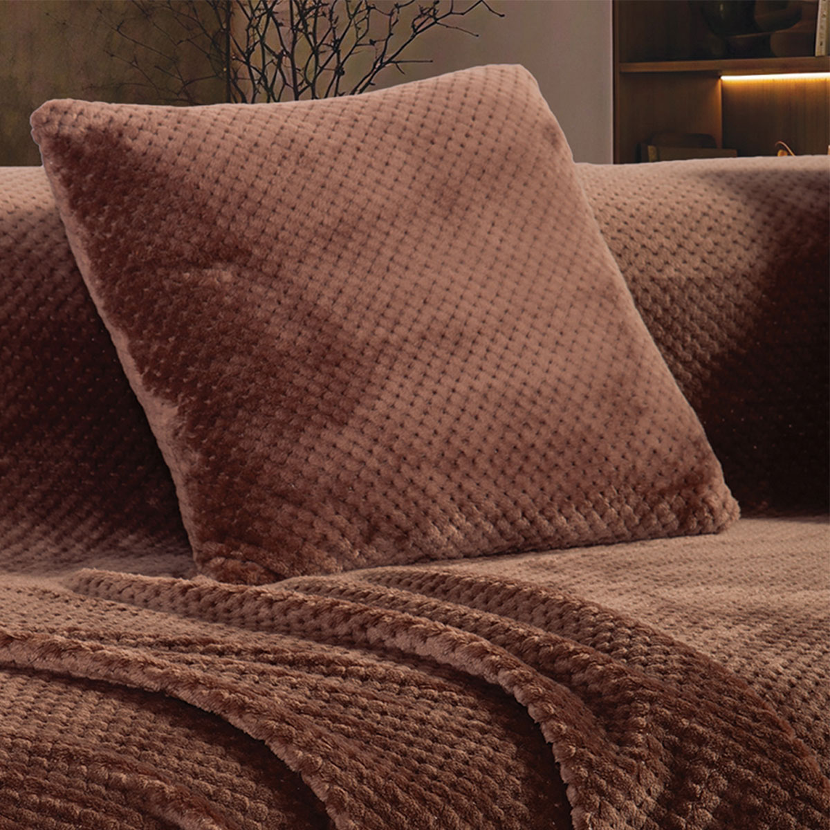 Διακοσμητικό Μαξιλάρι Fleece (45x45) Nef-Nef Homeware Edinber Brown