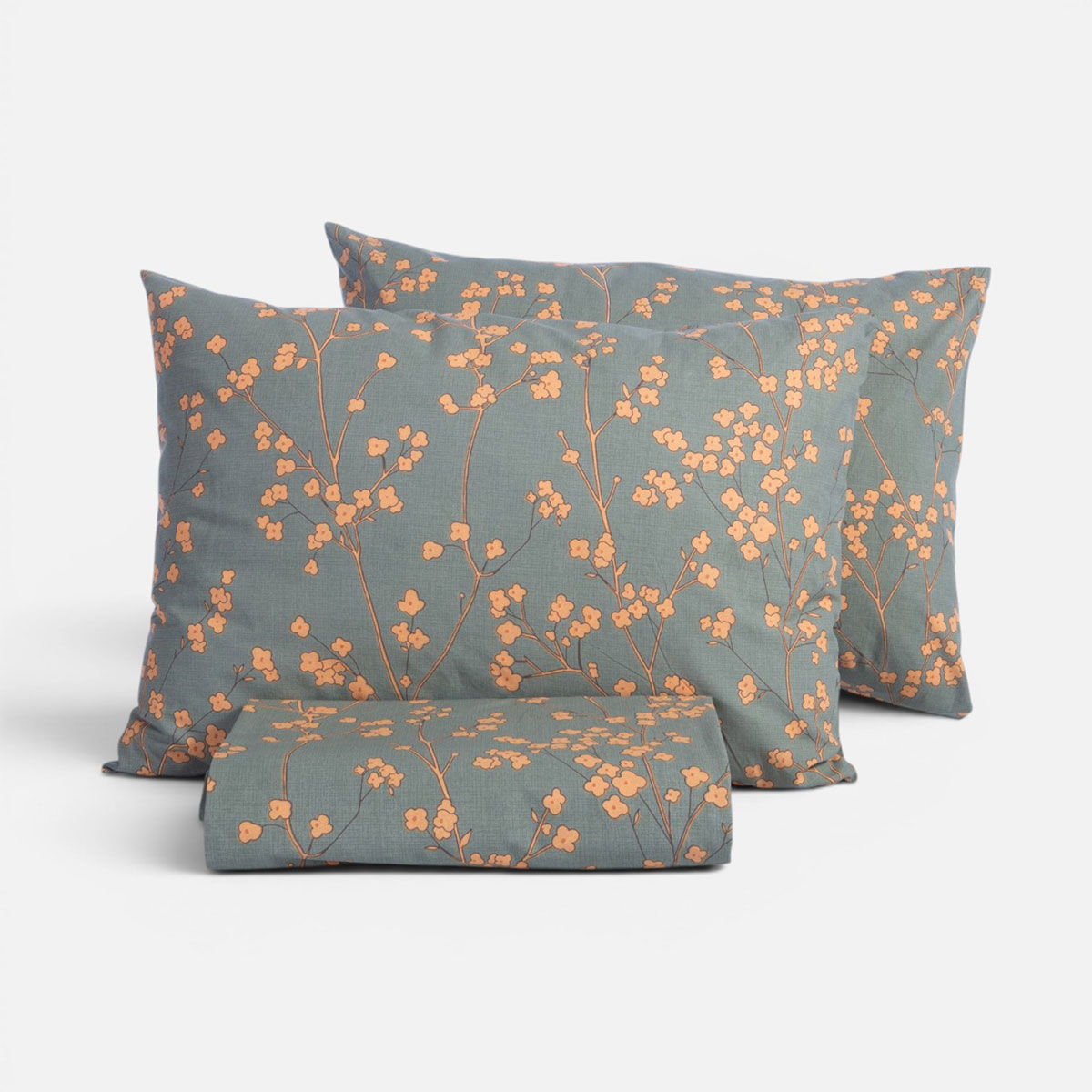 Παπλωματοθήκη Μονή (Σετ 170x240) 2 Όψεων Nef-Nef Homeware Floriva Green
