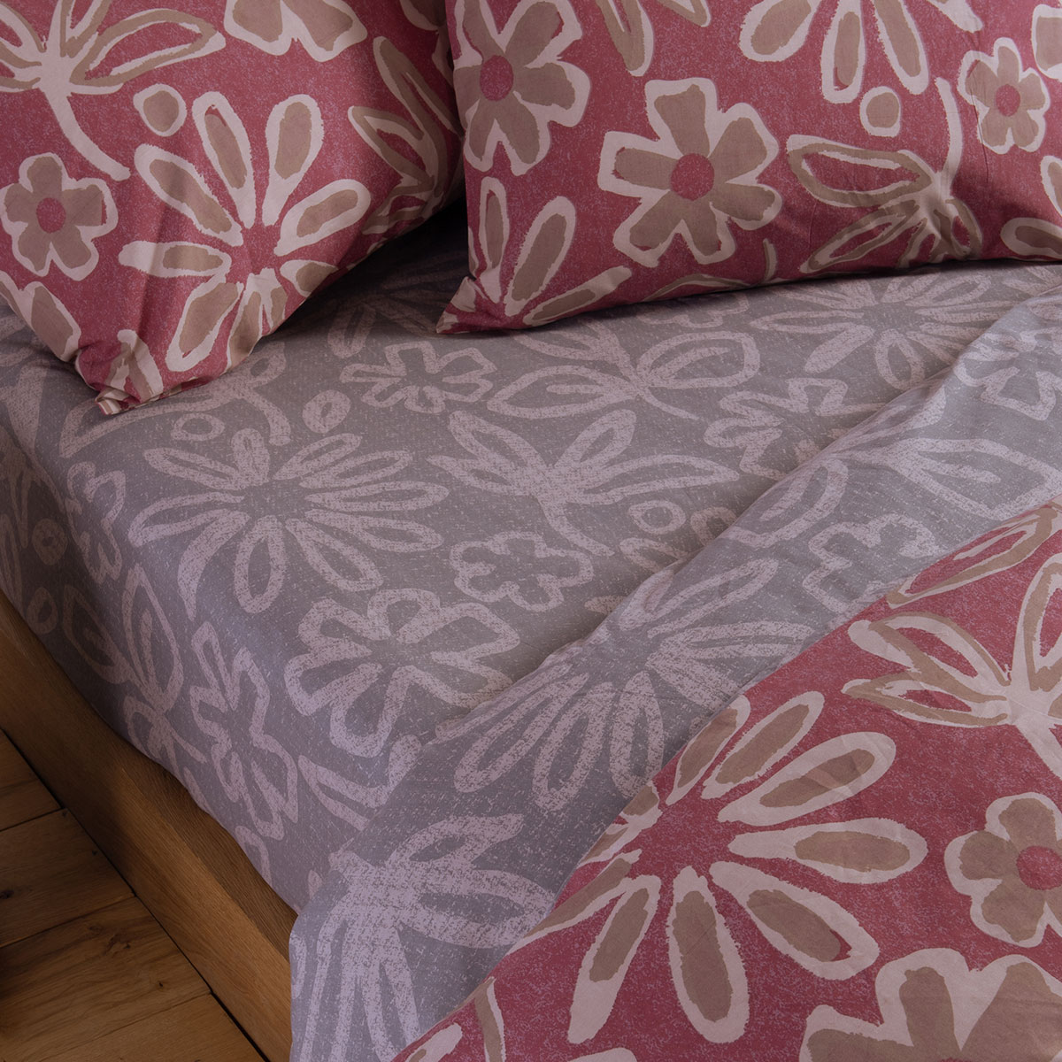 Σεντόνια King Size (Σετ) Nef-Nef Homeware Harmony Bordo Λευκά Είδη Κρεβατοκάμαρας με Λάστιχο Nef - Spitishop