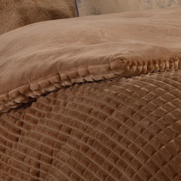 Κουβερτοπάπλωμα Υπέρδιπλο (240x220) Nef-Nef Homeware Elaisa Camel