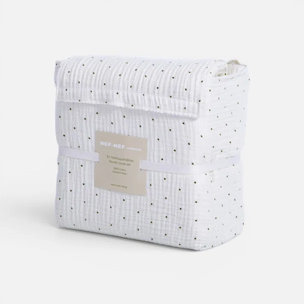 Παπλωματοθήκη Μονή (Σετ 160x230) Nef-Nef Homeware Dots Ecru