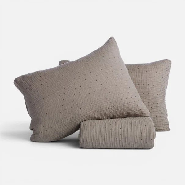 Παπλωματοθήκη Υπέρδιπλη (Σετ 240x230) Nef-Nef Homeware Dots Mocca
