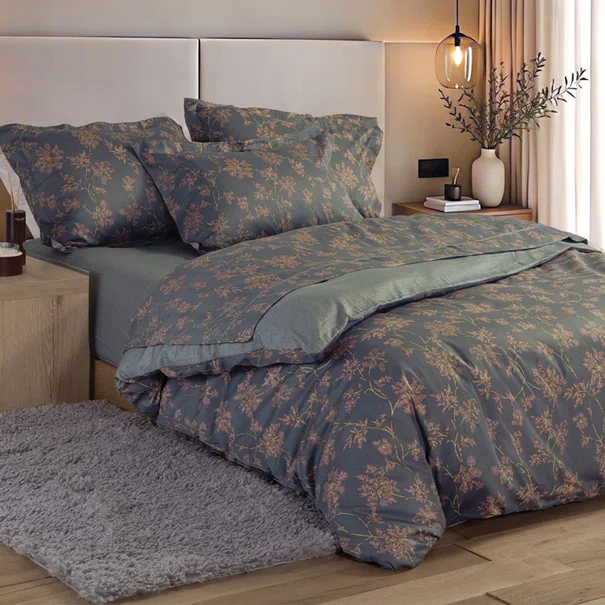Σεντόνια King Size (Σετ) Nef-Nef Homeware Foxy Grey/Blue